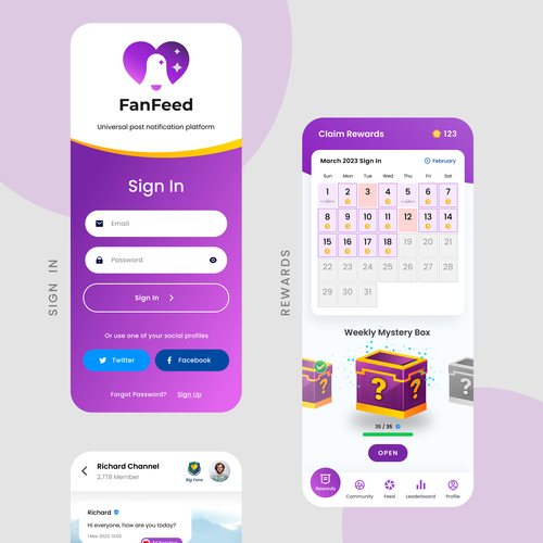 New Social Media Notification App Design Needed Design von ipmn⭐