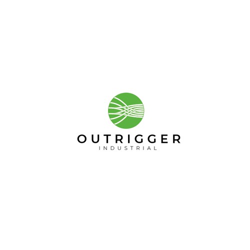 Rugged logo for a new industrial real estate development company called OUTRIGGER. Design by Bussetti Pierina