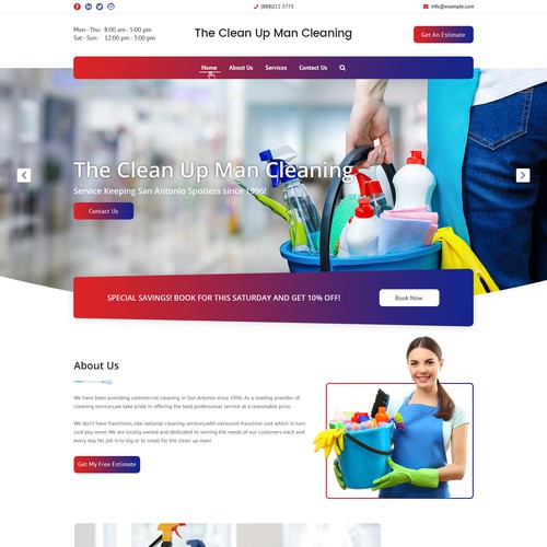 The Clean up man cleaning Design by Factotum Designs