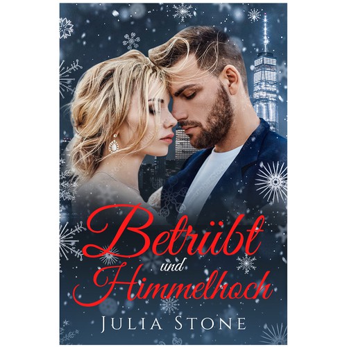 E-book cover for romantic Christmas novel Design by Evocative ✘