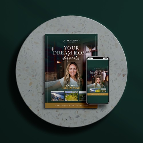 Need a full page magazine ad transitioning a new real estate company into town Design by @rysmrn