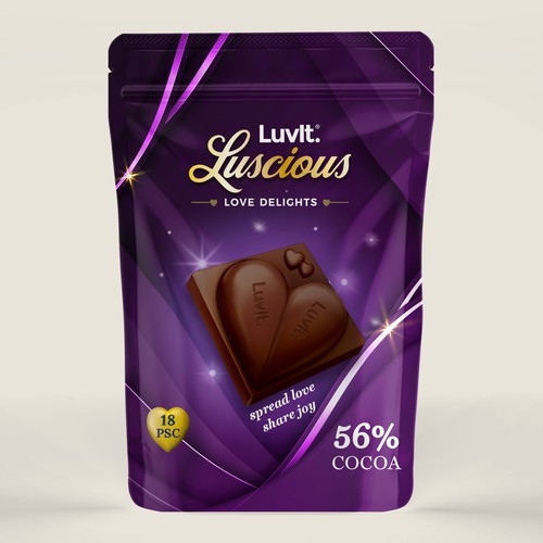 Design a standout label for a Premium Chocolate Homepack Design réalisé par Radmilica