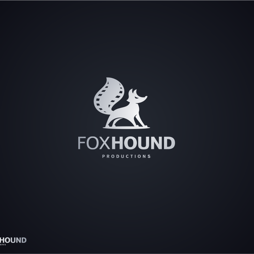 foxhound logo black and white