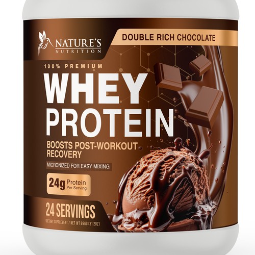 Diseño de Tasty Whey Protein Chocolate Design Needed for Nature's Nutrition de UnderTheSea™