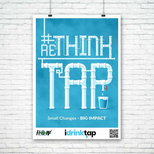 #reTHINKtap  - enviromental poster