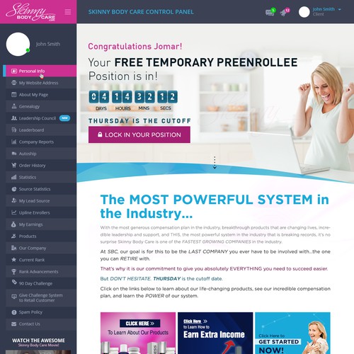 *** GUARANTEED PRIZE *** - New Website Template for MLM Company - NEW! Design by Jasmin_A