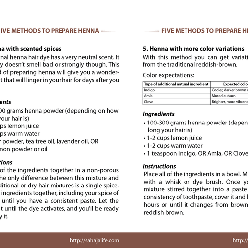 Create a simple, clean, natural looking box design for an organic hair dye powder Design by syakuro