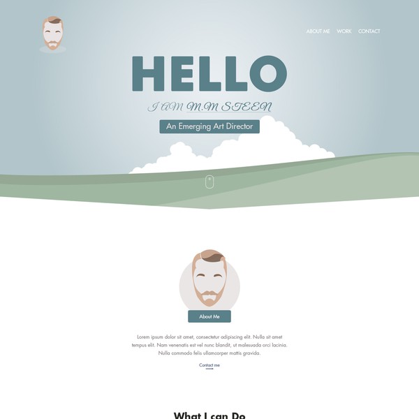 Landing Page for M.M Steen