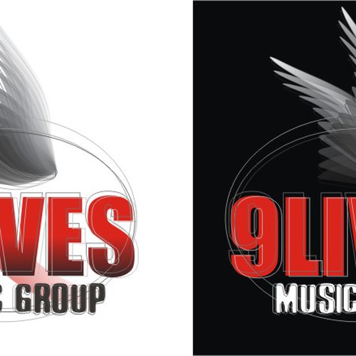 Design di 9 Lives Music Group Record Label LOGO di santi