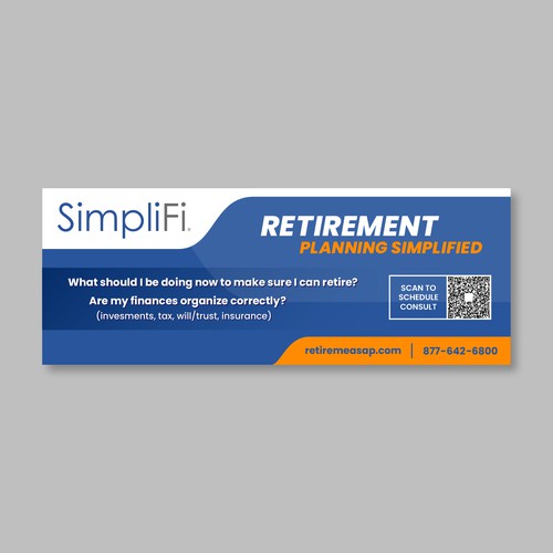 Design a cool banner for our retirement company Design by KIRAKU きらく®