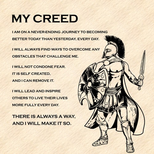 My Creed - Spartan Warrior Design by thelembique