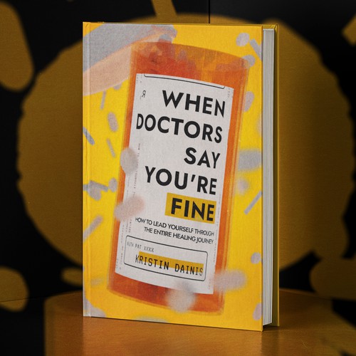 Design a bold book cover to help chronically undiagnosed patients find answers and heal. Design by MuchuuWorks