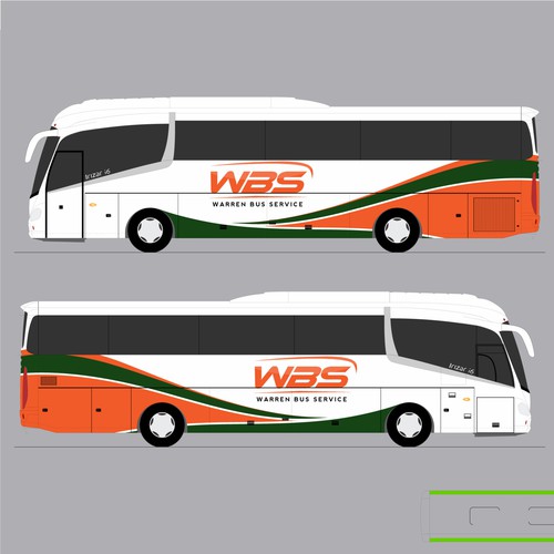 Charter Bus Graphics Incorporating Company Logo Competition Design by The Faisel