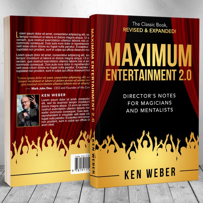 "MAXIMUM Entertainment" book cover requires maximum creativity. Book