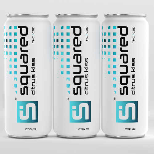 Clean - edgy beverage can for THC / CBD drink Design by ilonaGi