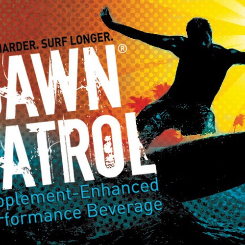 Supercharge your stoke! Help Dawn Patrol with a new product label Design by Cyanide Designz