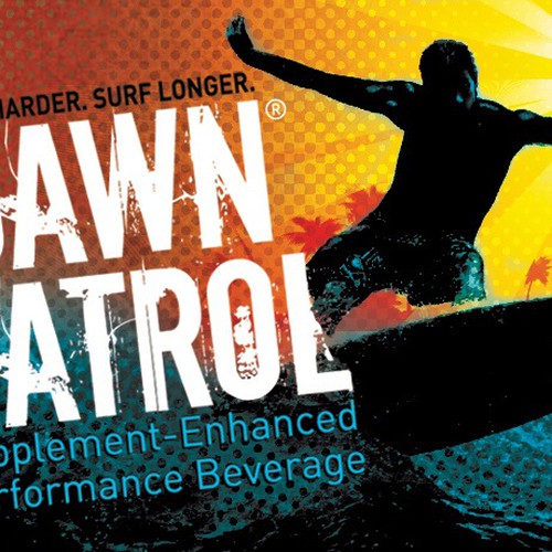 Supercharge your stoke! Help Dawn Patrol with a new product label Diseño de Cyanide Designz