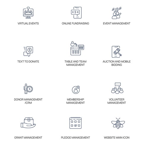 Website Caption Icon and functional illustrations Design by Angga Ramadan