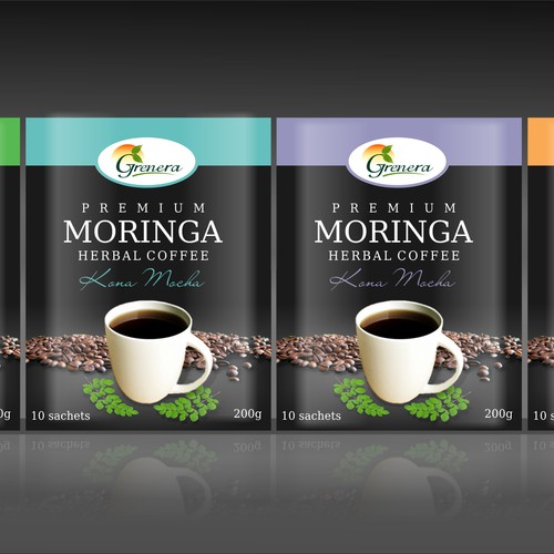 Moringa Herbal Coffee Design by GenScythe