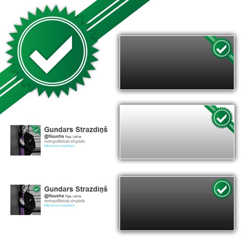 Create "Verified" badge for Twitter profile pictures Design by JLaubergs