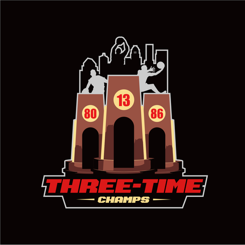 Basketball Logo for Team 'Three-Time Champs' - Your Winning Logo Featured on Major Sports Network Design by sukadarma