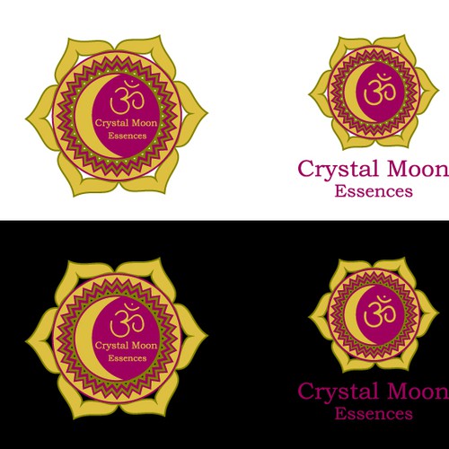 Logo for Crystal Moon Essences - remedies for harmonic rebalance and well-being Réalisé par pemacreative