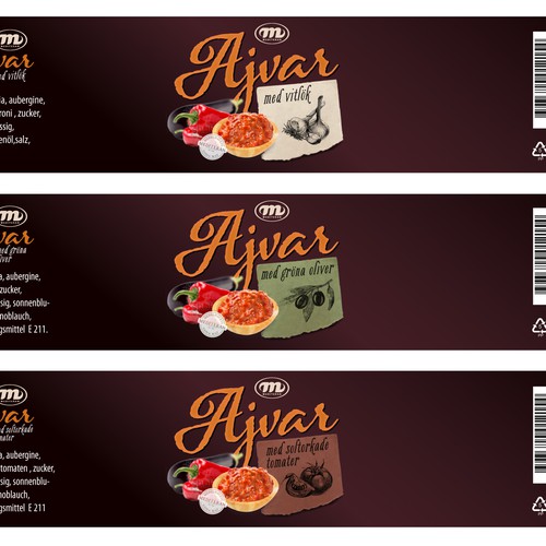 Label production for Ajvar Design by Mary Jane