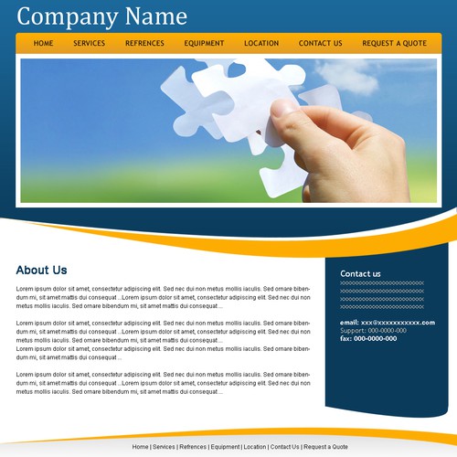 1-3 Page Website Template Design von vinodkhakra
