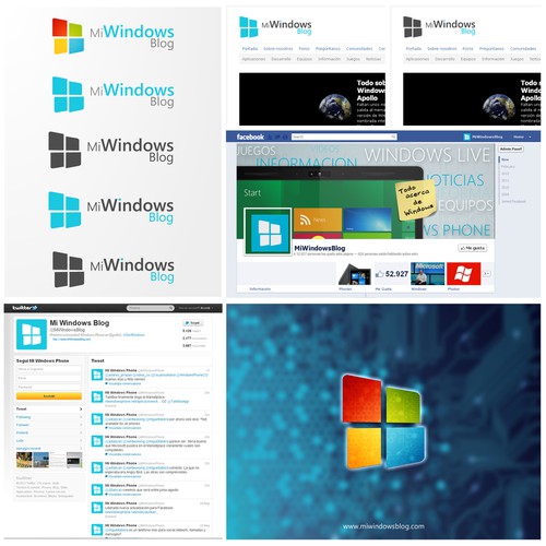 Looking for the first logo for Mi Windows Blog Design by ElFenix