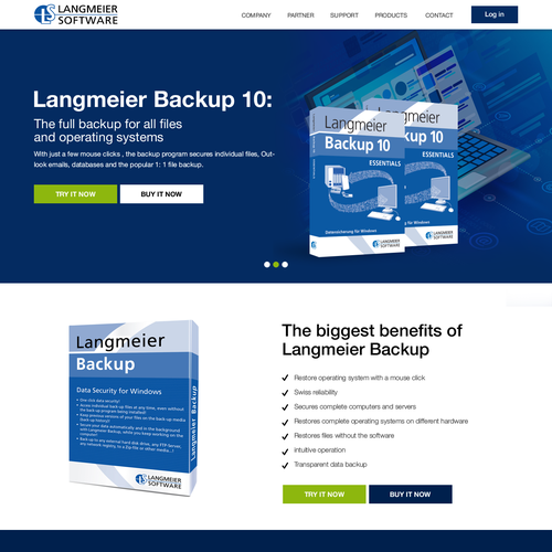 Redesign a Site for a Backup Software Design by Nikesu