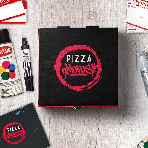 Old School graffiti artist meets new school Pizza Maker Design by JCGWdesign