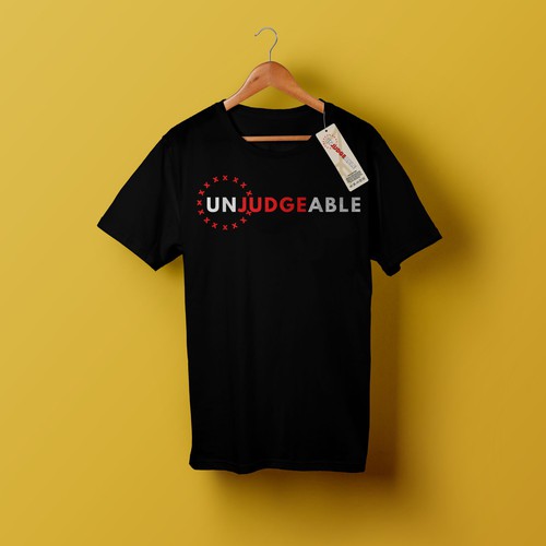 Simple t shirt design for media/ marketing for brand “Unjudgeable” Design by Sivila Creative