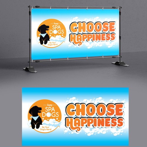 Choose Happiness Banner Design Ontwerp door Create4Design