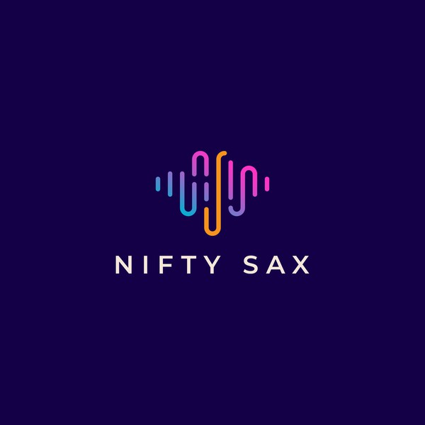 Logo design for sax player