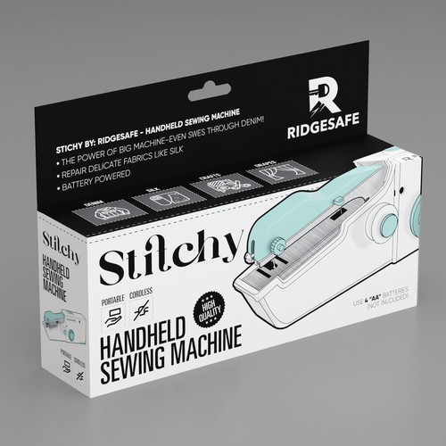 Create Packaging for Moden Handheld Sewing Machine Design by Dem Ro