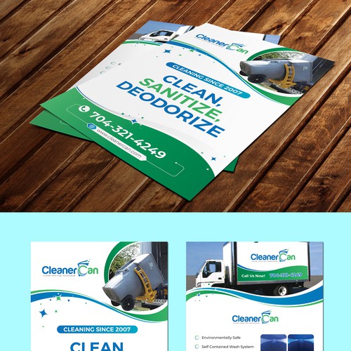 Design a Promotional Flyer for Our Trash Can Cleaning Business Réalisé par idea@Dotcom