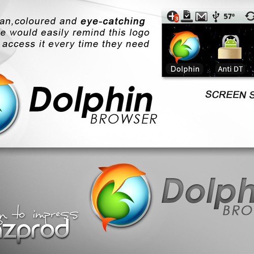 New logo for Dolphin Browser Diseño de designspot