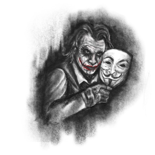 Tattoo Designs - Joker Anonymous Design by Ronny Hermawan