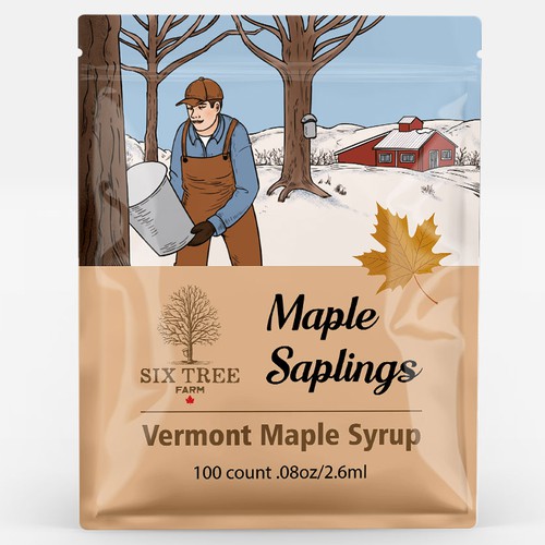 First ever production Maple Syrup Stick label Design by dylan987