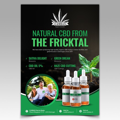 Flyer promotion for local CBD store Réalisé par 123Graphics