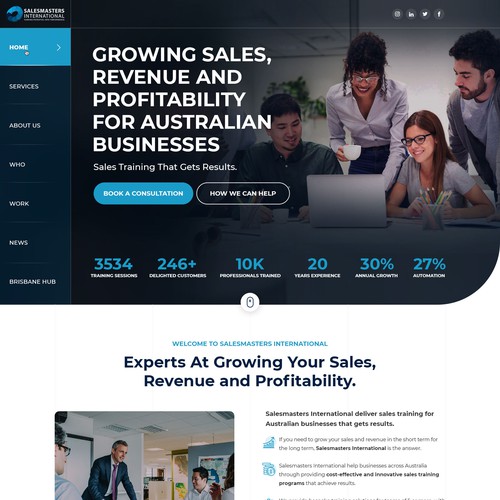 Create an engaging website for a world leading sales consulting company Réalisé par Jasmin_A