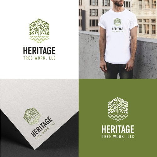 Design a money-attracting logo and business card for a tree service company. Design by Gaeva