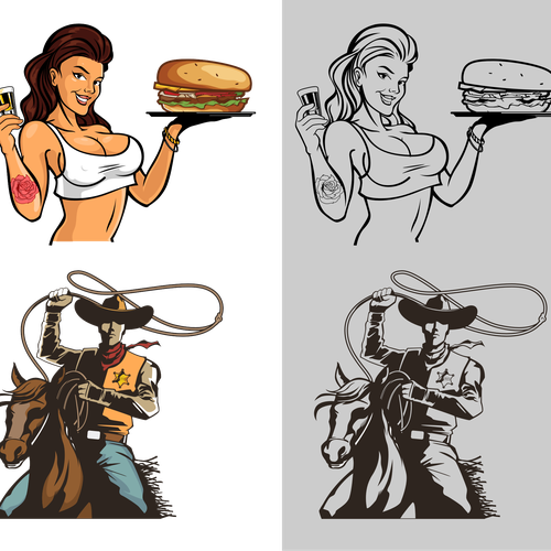 Design a country western logo for Alaskan Bar! Design by DORARPOL™