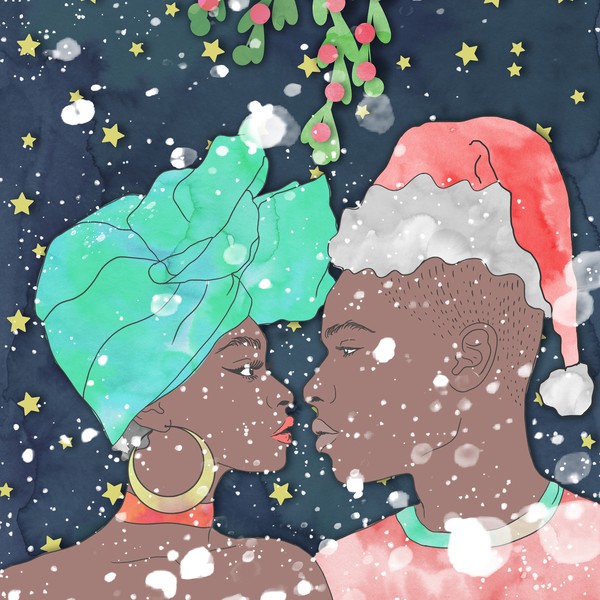 African American Christmas Illustration