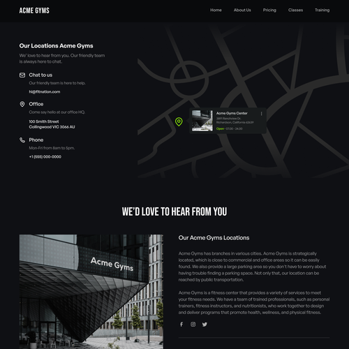 Design homepage and location page for Gym website Design by Ramoness