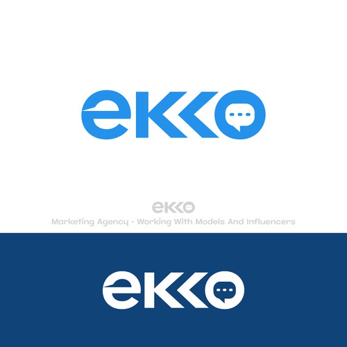 SIMPLE LOGO - ekko Letters then dm after Design by TheLogo69