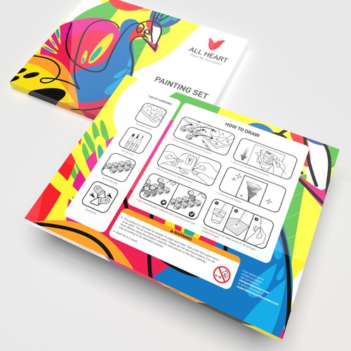 Paint By Numbers box design. Colourful attention-grabbing. Detailed description provided. Design réalisé par baugaus