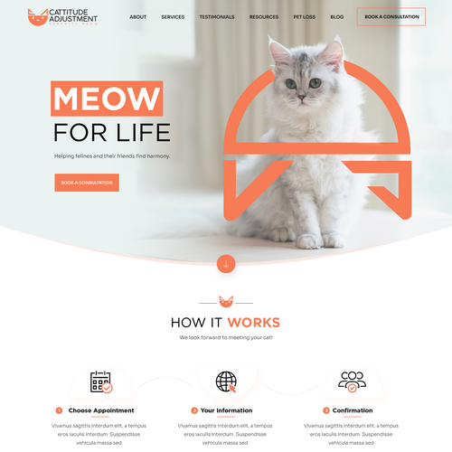 Create a website refresh for a cat behavior consultant! Design by Pinku