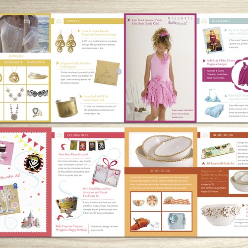 Create New Brochure for Emily's Collection: An Online Unique and Luxury Gift Boutique  デザイン by itsdobi