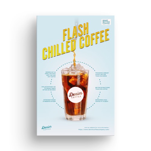 Design a poster to help us introduce flash chilled coffee! Design by tukoshimura